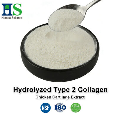 Poudre de collagène hydrolysée de type 2 de qualité alimentaire, approvisionnement en vrac, matière première de haute pureté pour la santé des articulations
