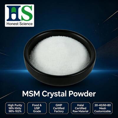 Poudre de MSM certifiée ISO et GMP | Fournisseur de matière première de diméthylsulfone en vrac